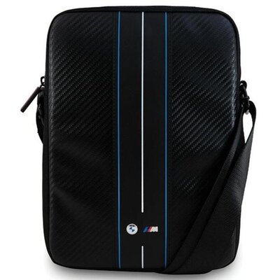 Torebka na tablet BMW Carbon & Blue Stripes 10 cali Czarny
