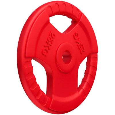 Obciążenie GORILLA SPORTS Grip 50/51 (25 kg) Czerwony