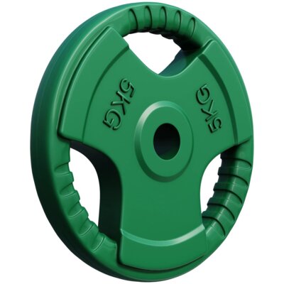 Obciążenie GORILLA SPORTS Grip 30/31 (5 kg) Zielony