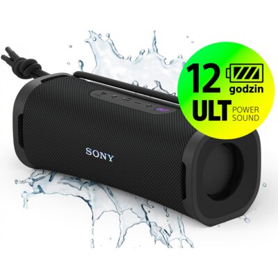 Głośnik mobilny SONY ULT Field 1 Bateria 12 godz. IP67, Zestaw głośnomówiący, Eliminacja echa, Aplikacja Sony Music, Czarny