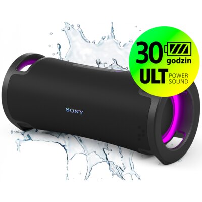 Głośnik mobilny SONY ULT Field 7 Bateria 30 godz. Szybkie ładowanie, IP67, Wejścia mikrofonowe, Karaoke, Powerbank, Czarny