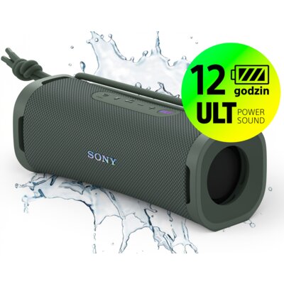 Głośnik mobilny SONY ULT Field 1 Bateria 12 godz. IP67, Zestaw głośnomówiący, Eliminacja echa, Aplikacja Sony Music, Szary