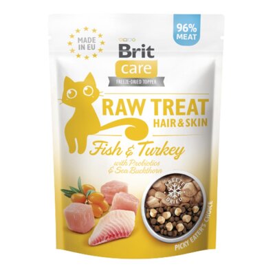 Przysmak dla kota BRIT Raw Treat Cat Hair&Skin Ryba i Indyk 40 g