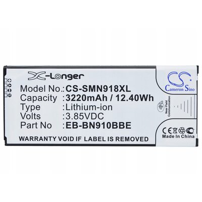 Akumulator CAMERON SINO CS-SMN918XL 3220 mAh do Samsung Galaxy Note 4