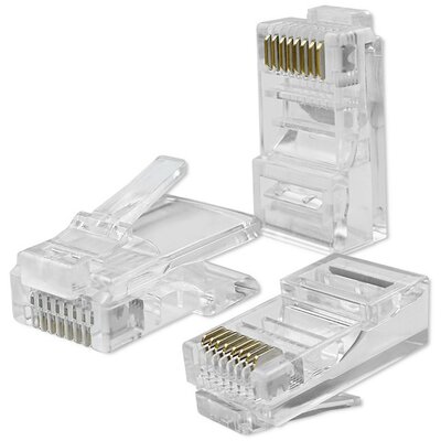 Wtyk QOLTEC 54552 Modularny, Kategoria 6, Pozłacane styki (100 szt.)