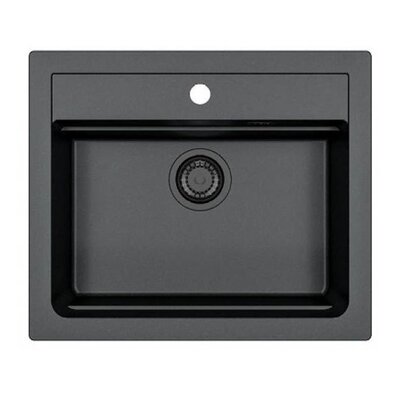 Zlewozmywak jednokomorowy ALVEUS Atrox 30 1148162 Czarny 50x59