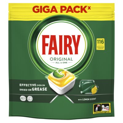 Kapsułki do zmywarki FAIRY Original All in One Lemon - 116 szt.