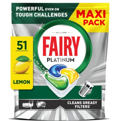 Kapsułki do zmywarki FAIRY Platinum All in One Lemon - 51 szt.