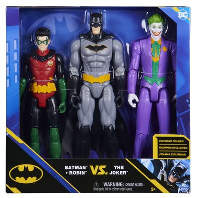 Zdjęcia - Figurka / zabawka transformująca Spin Master Zestaw figurek  DC Comics Batman Robin Joker 6064967 