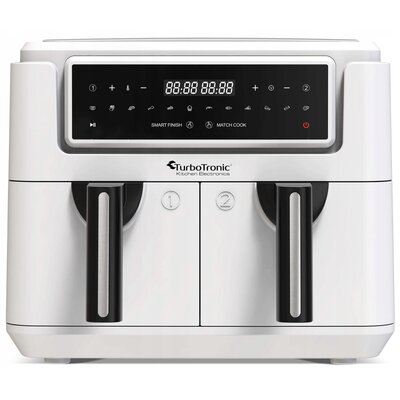 Air Fryer Frytkownica beztłuszczowa TURBOTRONIC TT-AF118 Biały 7.26l z podwójnym koszem