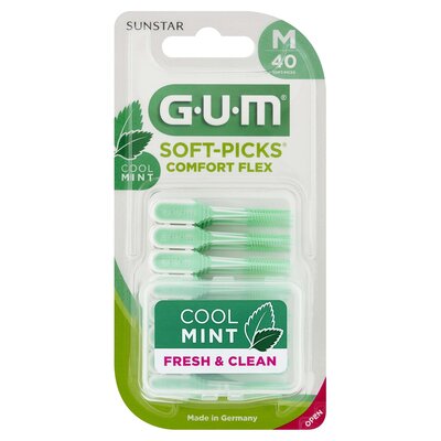 Szczoteczka międzyzębowa SUNSTAR GUM Soft-Picks Comfort Flex Miętowy M (40 sztuk)
