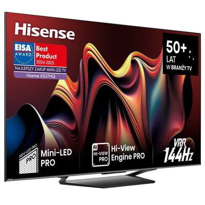 Telewizor HISENSE 65U7NQ 65" MINILED 4K 144Hz VIDAA Full Array Dolby Atmos Dolby Vision HDMI 2.1