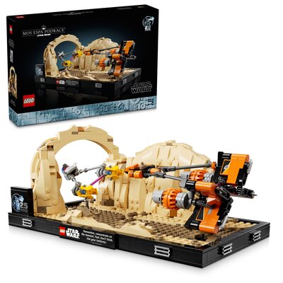 Фото - Конструктор Lego 75380 Star Wars Diorama: Wyścig ścigaczy w Mos Espa 