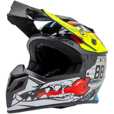 Kask motocyklowy TORQ TORQ-911 Biało-czarny (rozmiar L)