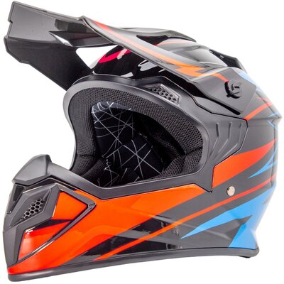 Kask motocyklowy TORQ TORQ-911 Czarno-niebieski (rozmiar S)