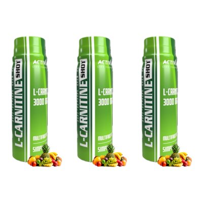 Spalacz tłuszczu ACTIVLAB L-Carnitine Shot Wieloowocowy (3 x 100 ml)