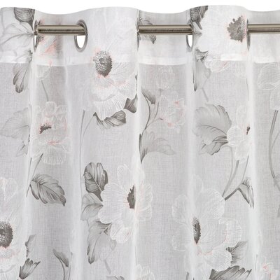 Firana gotowa EUROFIRANY Bessy 140 x 250 cm Biało-różowy