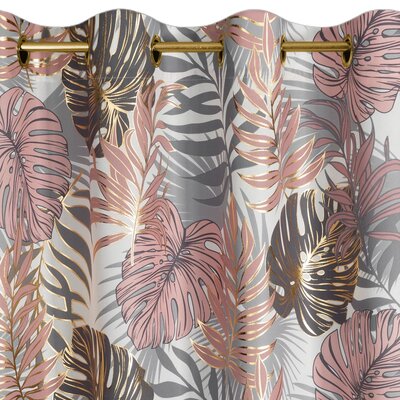 Zasłona EUROFIRANY Korfu 140 x 250 cm Pudrowy róż