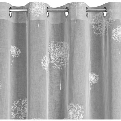 Firana gotowa EUROFIRANY Sabine 140 x 250 cm Stalowy