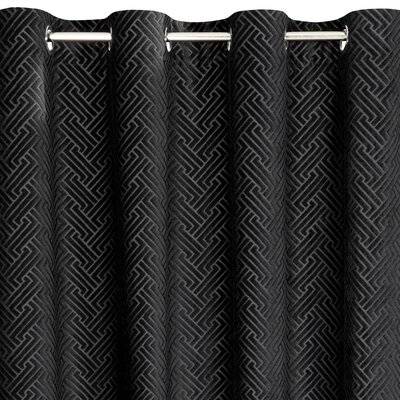 Zasłona EUROFIRANY Isla 140 x 250 cm Czarny