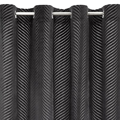 Zasłona EUROFIRANY Lussi 140 x 250 cm Czarny