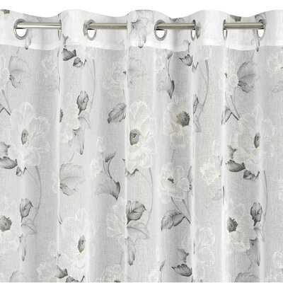 Firana gotowa EUROFIRANY Bessy 350 x 250 cm Biało-zielony