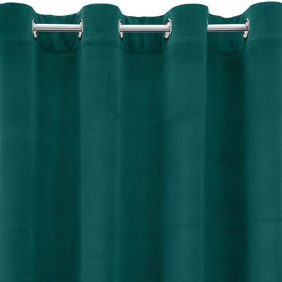 Zasłona EUROFIRANY Milo 140 x 250 cm Ciemnozielony