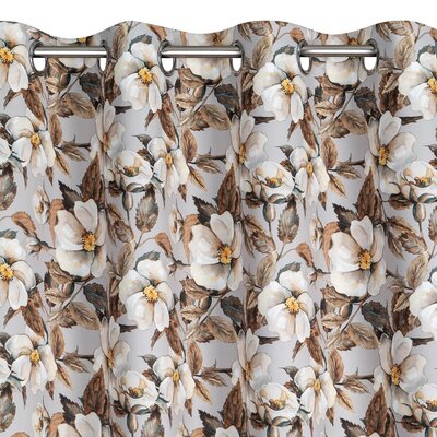 Zasłona EUROFIRANY Simona 140 x 250 cm Beżowo-brązowy