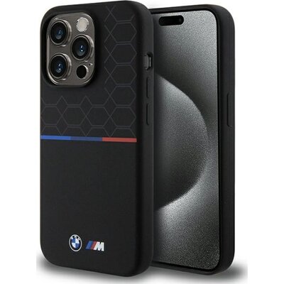 Etui BMW M Silicone Pattern MagSafe do Apple iPhone 15 Pro Czarny