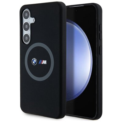 Etui BMW M Silicone Printed Ring MagSafe do Samsung Galaxy S24+ Czarny
