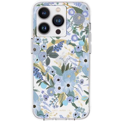 Etui RIFLE PAPER CO. Clear MagSafe do Apple iPhone 14 Pro Niebieski