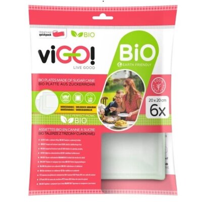 Talerz z trzciny cukrowej VIGO Bio 7316020 20 cm (6 szt.)