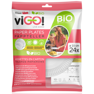 Talerz papierowy VIGO 7312024 18 cm (24 sztuki)