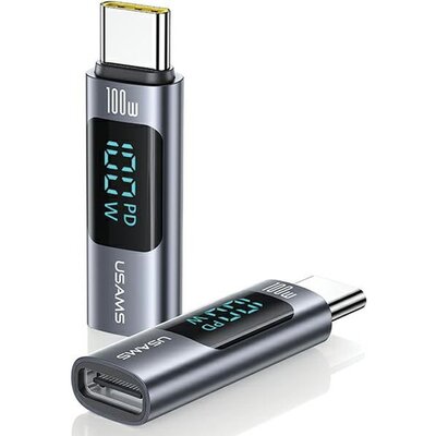 Adapter USB-C - USB-C USAMS AU18 Stalowy