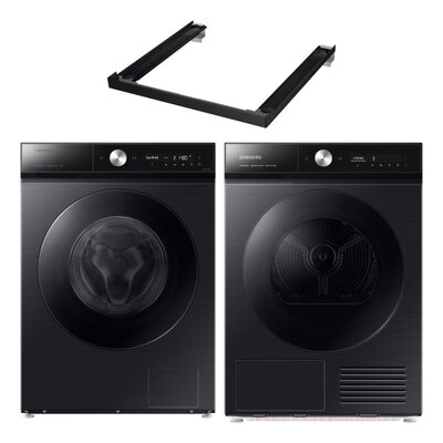 Pralka SAMSUNG BESPOKE AI WW11DB8B95GB QuickDrive 11kg 1400 obr + Suszarka SAMSUNG BESPOKE DV90BB9445GB + Łącznik SAMSUNG SKK-SSV Czarny