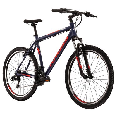 Rower górski MTB KROSS Hexagon 1.0 M19 26 cali męski Granatowo-czerwony