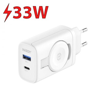 Ładowarka sieciowa 3MK Hardy Charger 33W do Apple Biały ładowarka do telefonu USB-C