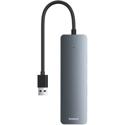 Hub BASEUS UltraJoy Lite 4w1 0.15 m USB 3.2 Gen. 1, Pasywny Szary