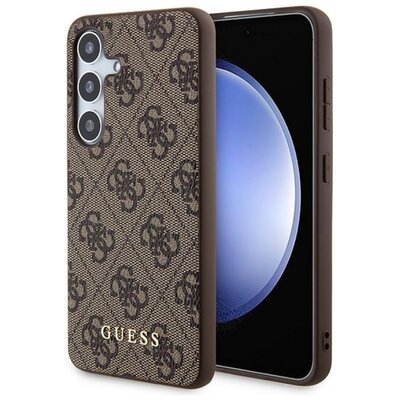 Etui GUESS 4G Metal Gold Logo do Samsung Galaxy S24 Brązowy