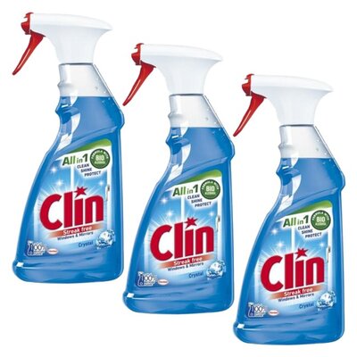 Płyn do mycia szyb CLIN Blue 3 x 500 ml