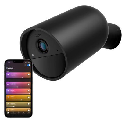 Kamera PHILIPS HUE Secure zasilana baterią Zewnętrzna / Wewnętrzna, Wi-Fi Czarny