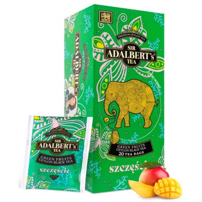 Herbata ADALBERTS Green Fruits Szczęście (20 sztuk)
