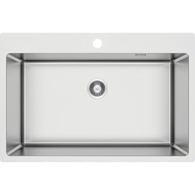 Zlewozmywak jednokomorowy DEANTE Olfato ZPO 010C Stal szczotkowana 50.5x76