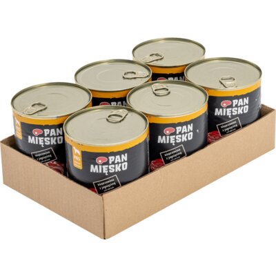 Karma dla psa PAN MIĘSKO Wieprzowina z jagnięciną 6 x 800 g