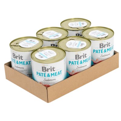 Karma dla psa BRIT Pate & Meat Łosoś 6 x 800 g