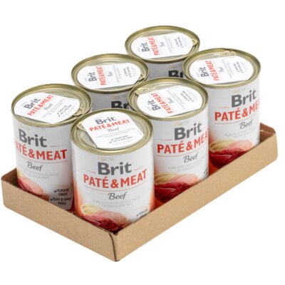 Karma dla psa BRIT Paté & Meat Wołowina 6 x 400 g