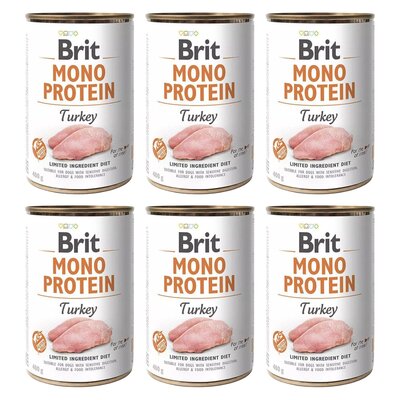 Karma dla psa BRIT Mono Protein Indyk 6 x 400 g