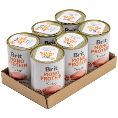 Karma dla psa BRIT Mono Protein Indyk 6 x 400 g