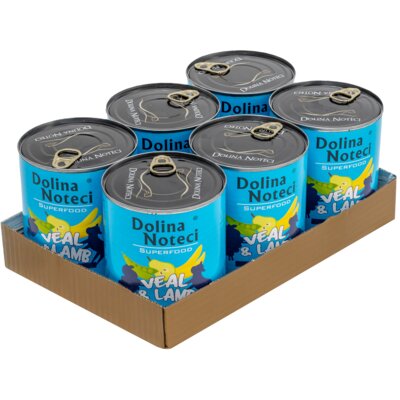 Karma dla psa DOLINA NOTECI Superfood z cielęciną i jagnięciną 6 x 800 g
