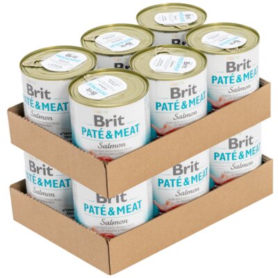 Karma dla psa BRIT Pate & Meat Łosoś 12 x 800 g